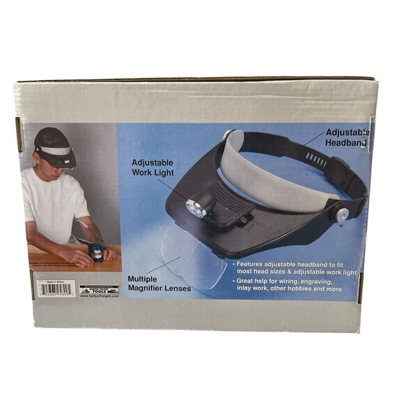 Adjustable Head Strap Magnifier Light Multiple Lenses Model 95890 - Picture 3 of 5